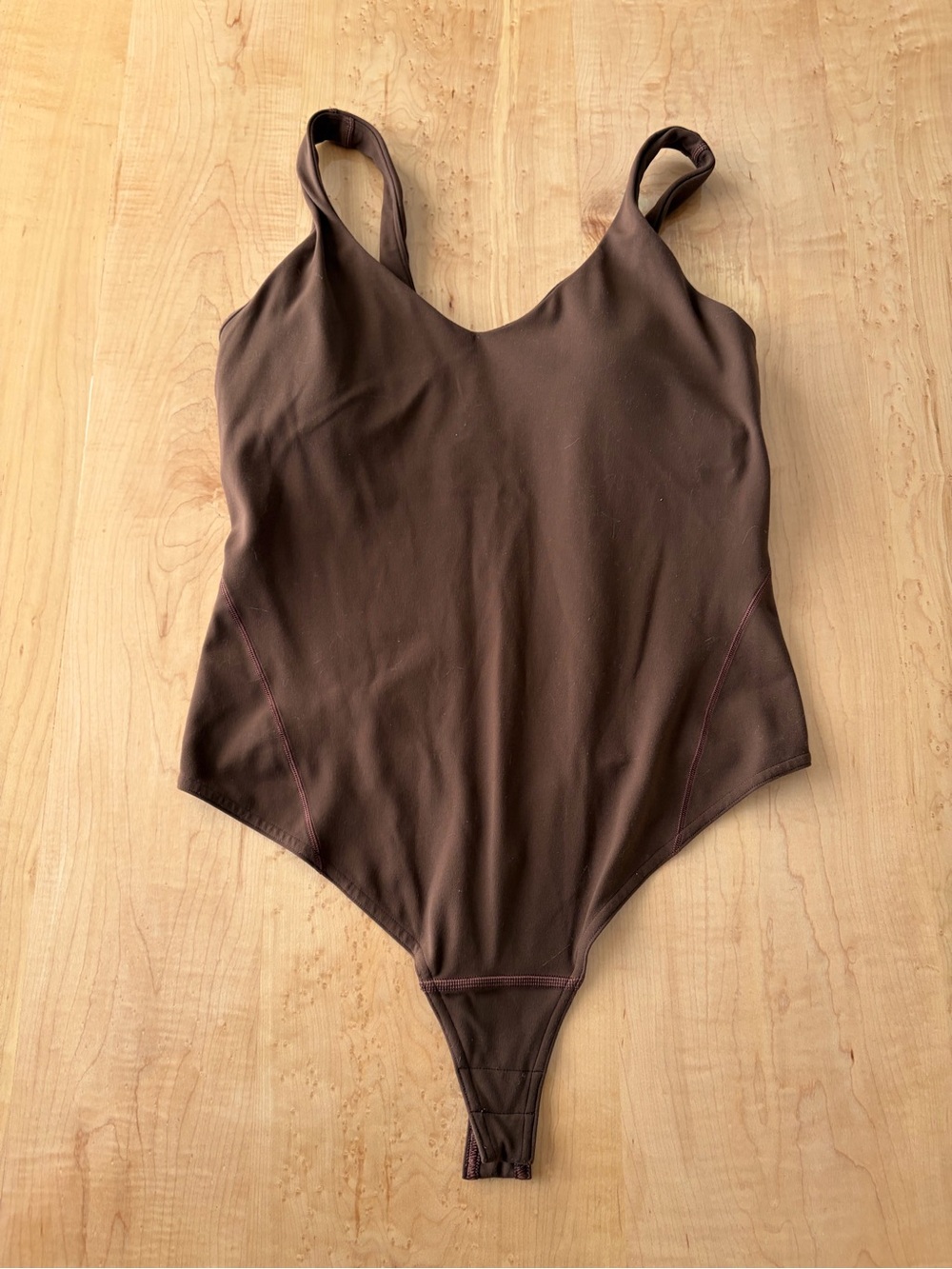 Lululemon Brown Bodysuit Size 8 Thong Snap Closure